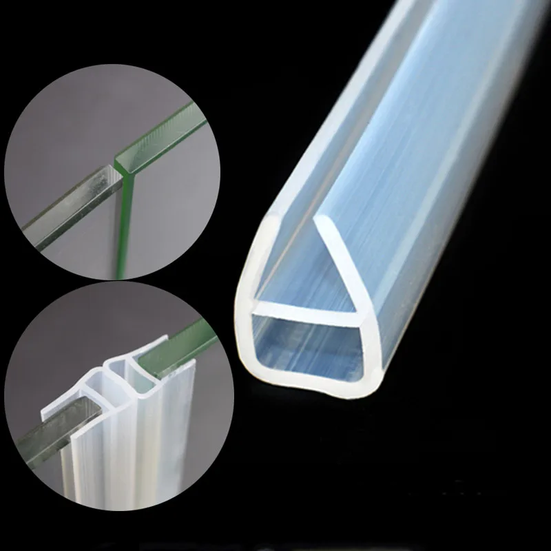 1-3M Silicone Rubber Window Glass Seal Strip U Shape Crashproof soundproof Glass shower Door Sealing Strips Hardware Accessories