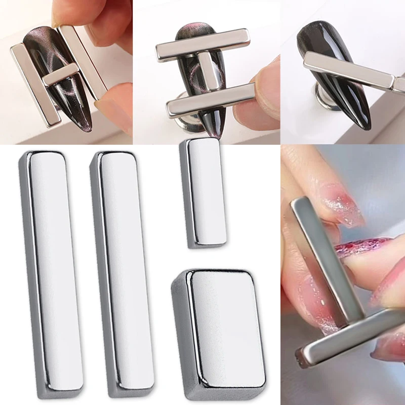 4pcs/set Cat's Eye Magnetic Stick Nail Multi-function Long Strip Magnet Board French Nail Stick Set for UV Gel Manicure Tools cat eye nail tool,magnetic nail art tools,magnetic nail tools