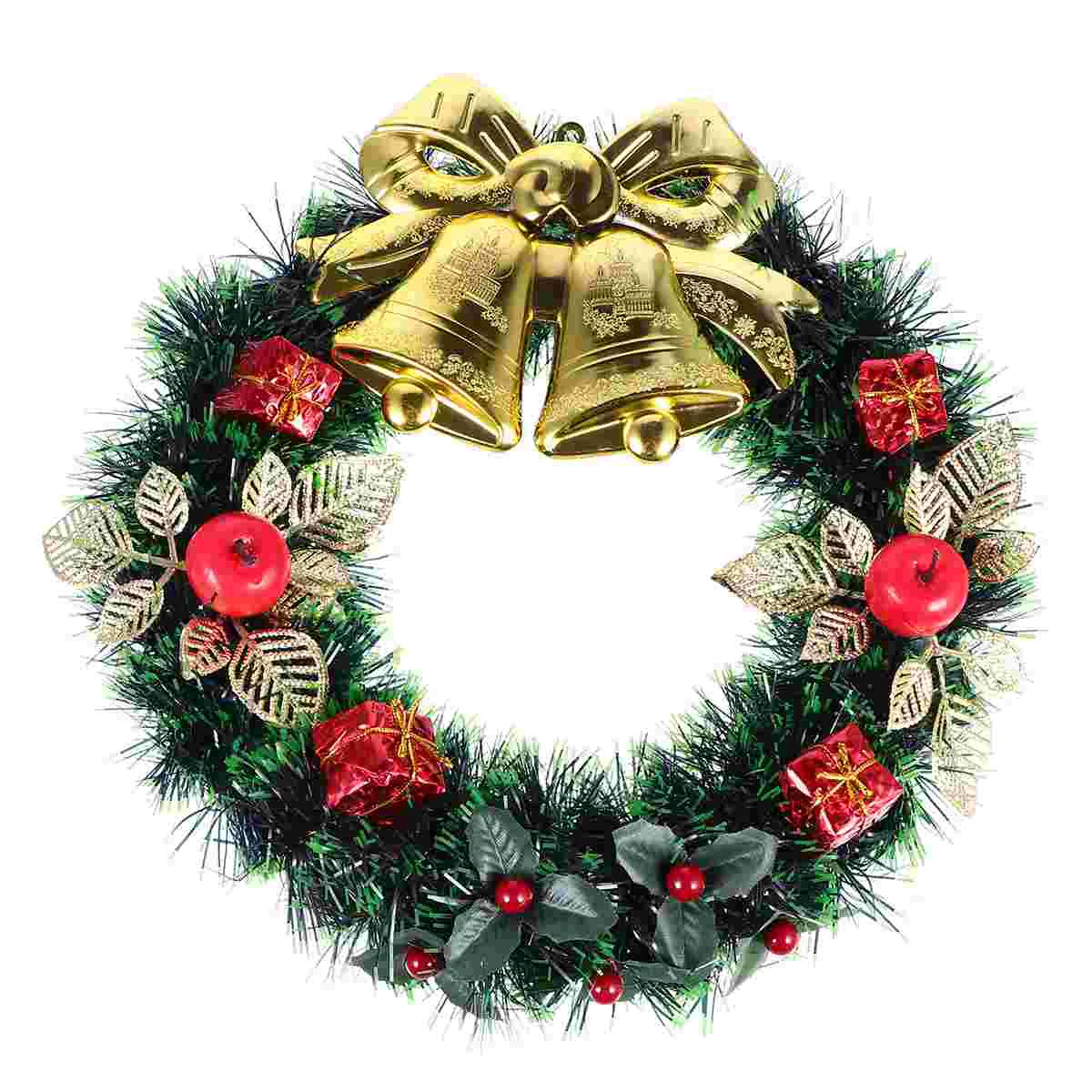 

Christmas Wreath Xmas Front Door Ornaments for Decorations Supplies Bell Garland Wedding
