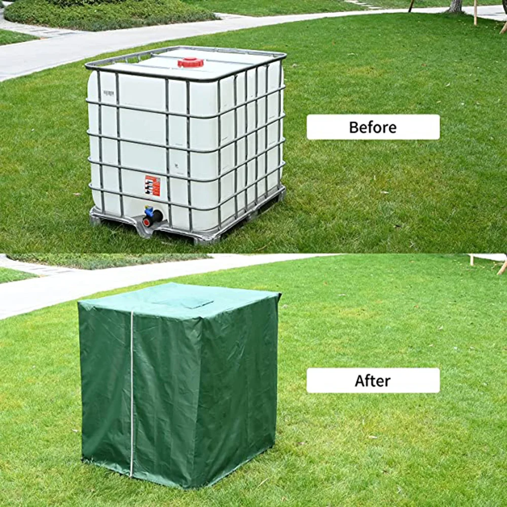 1000L IBC Tank Cover Container Aluminum waterproof and Dustproof Cover Rainwater Tank Oxford Cloth UV Protection