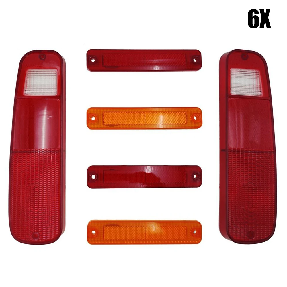 

6PCS Front +Rear Side+Rear Tail Marker Light Housings For Ford Truck 73-79 For Ford Econoline Van 75-91 For Ford Bronco 78-79