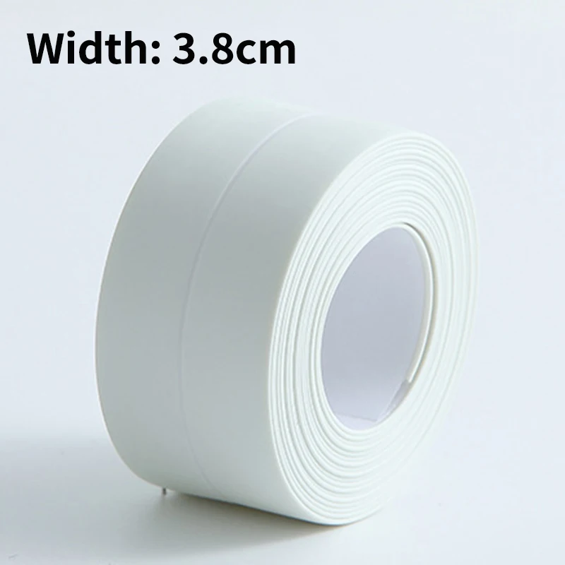 2021 New Bathroom Kitchen Shower Sink Bath Sealing Strip Tape Caulk Strip Self Adhesive Waterproof Wall Sticker Sink Edge Tape 