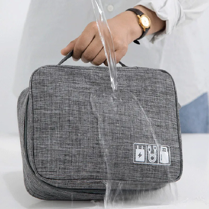 Waterproof digital storage bag usb data cable organizer Phone USB Charger Earphone Wire Bag Pen Power Bank Travel Kit Case Pouch