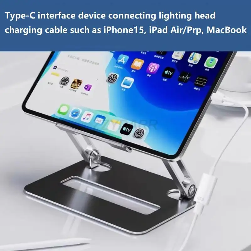 USB C to Lightning Female Adapter iPhone 16 15 iPad Pro/Air MacBook Lightning Female to Type C Male Cable Converter