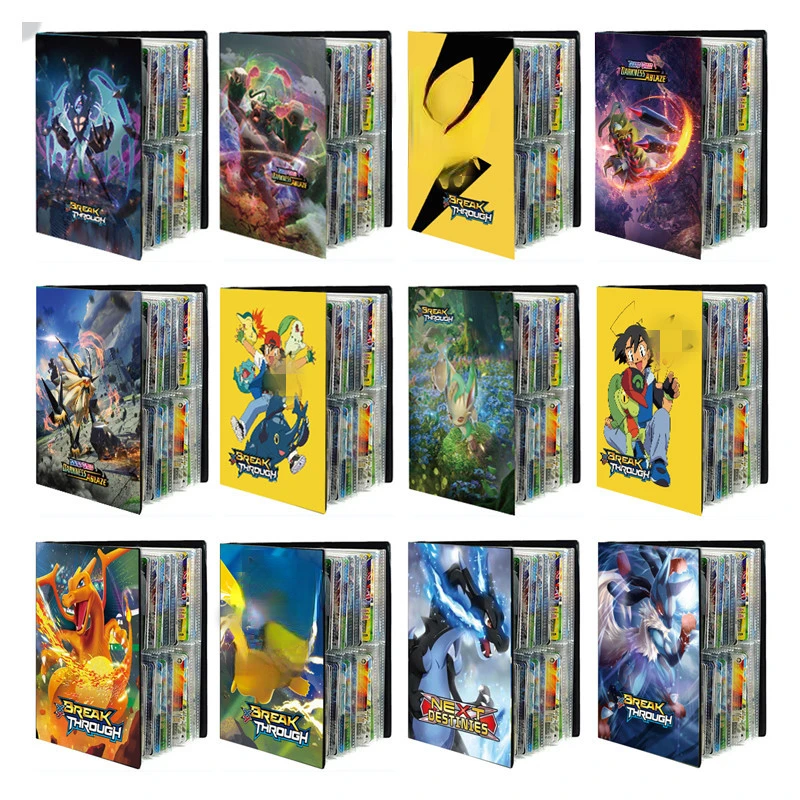 

240pcs Pokemon Card Map Letters Album Notebook Storage Folder Collect Book Collectibles Cards Binder Folder Top Loaded List Toy