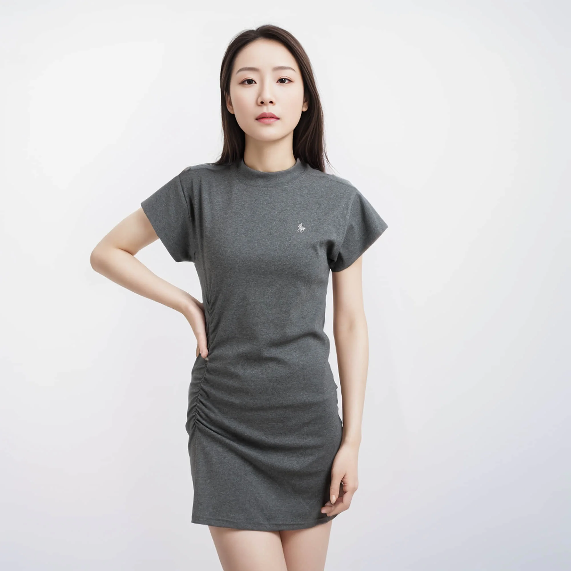 여성용 럭셔리 브랜드 드레스, 메종 로리 폴로 자수 디자인, 숙녀용 말 마스코트, 클래식 디자인, 핫타이 슬림핏, 여름 원피스 