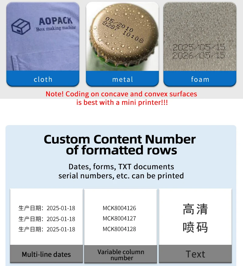 23 Languages YS130 12.7mm printing gun Code Date Logo Expiry Label Portable mini