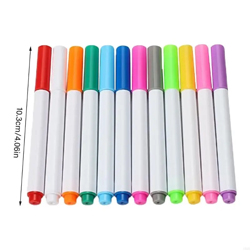 12 Colors Disappearing Fabric Marker Pen Water Soluble Pen Water Erasable Temporary Marking for Sewing Quilting