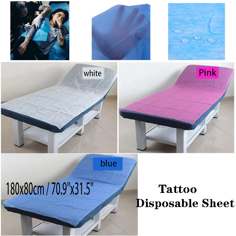 

30pcs Tattoo Bed Sheet Disposable Bed Waterproof Thickened Sheets Spa Beauty Salon Massage Non-Woven Tattoo Cleaning Gasket