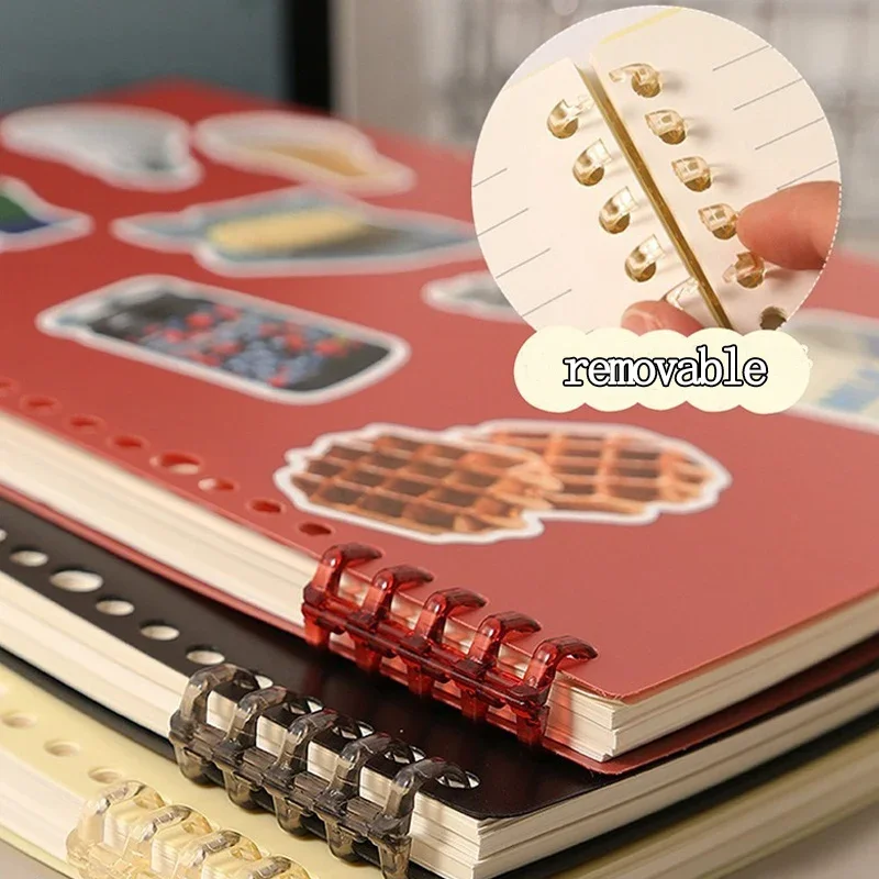 Loose Leaf Notebook refillable page Diary Planner Office School Supplies Stationery cute gel pen student writing a5 cute shell - 2