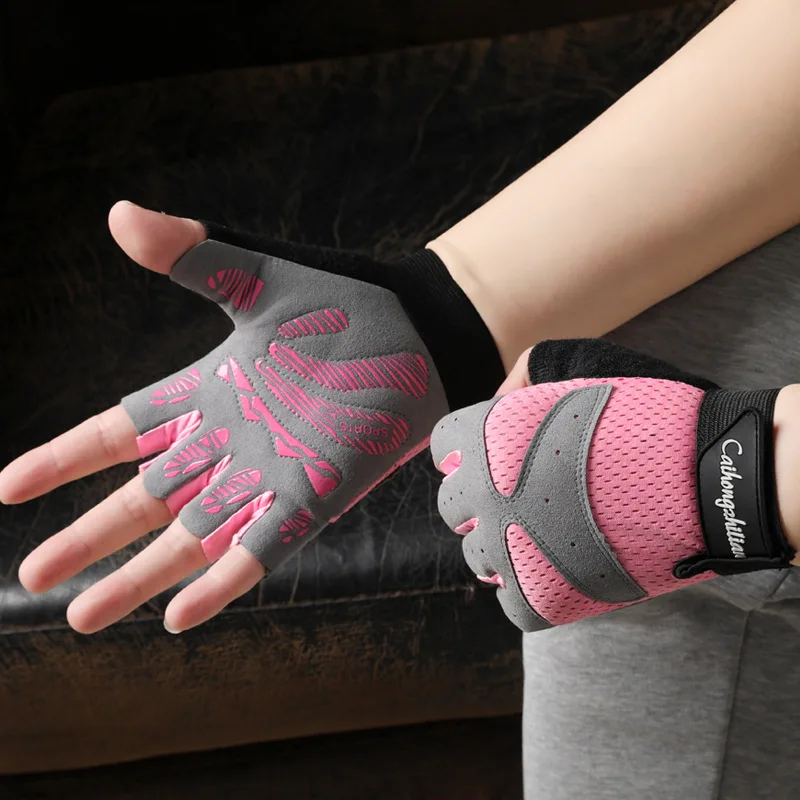 Cycling Fitness Gloves for Men Women Gym Motorcycle Summer Bicycle Fingerless Anti-slip Sports Weightlifting Breathable Gloves 3