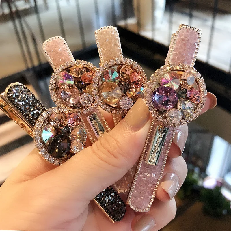 Amazon.co.jp: HINZIC ラインストーンスナップヘアクリップ 4個