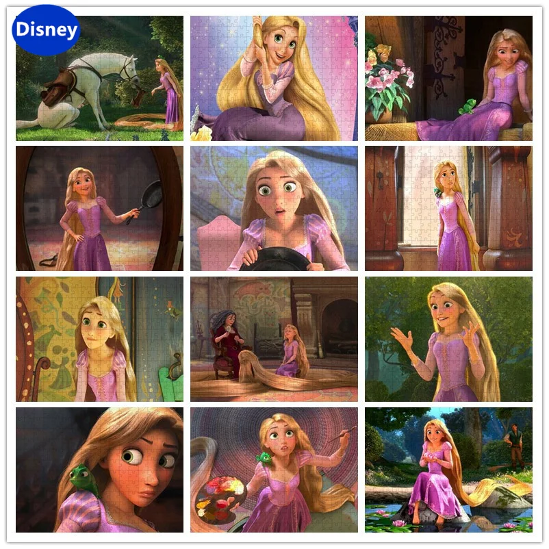 Disney Blonde Princess Beautiful Cartoon Children's Brainstorming Puzzle Game Boys and Girls' Decoration Preferred Holiday Gift