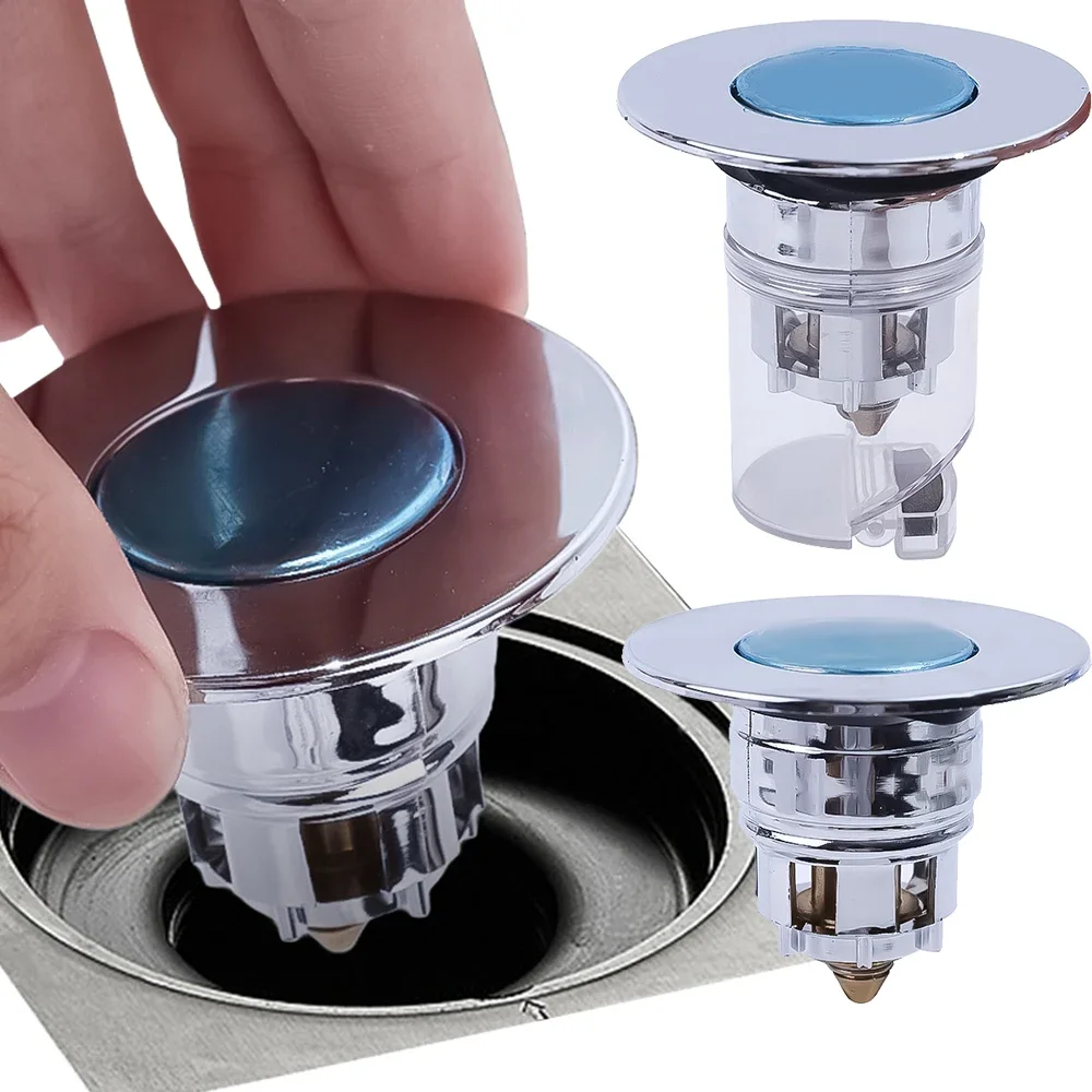 Drain Sink Plug Stopper Pop-Up Sewer Bounce Core Wash Basin Filter Bathroom Shower Hair Catcher Strainers Hardware Accessories detachable drain stopper push type bounce cores drain filter sink strainers dropship