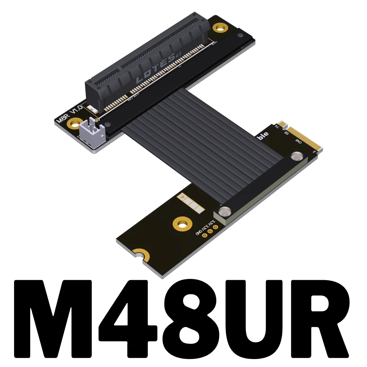 ADT-Link-M.2 nvme-pci-express 4.0x8ライザーケーブル、オス-メス