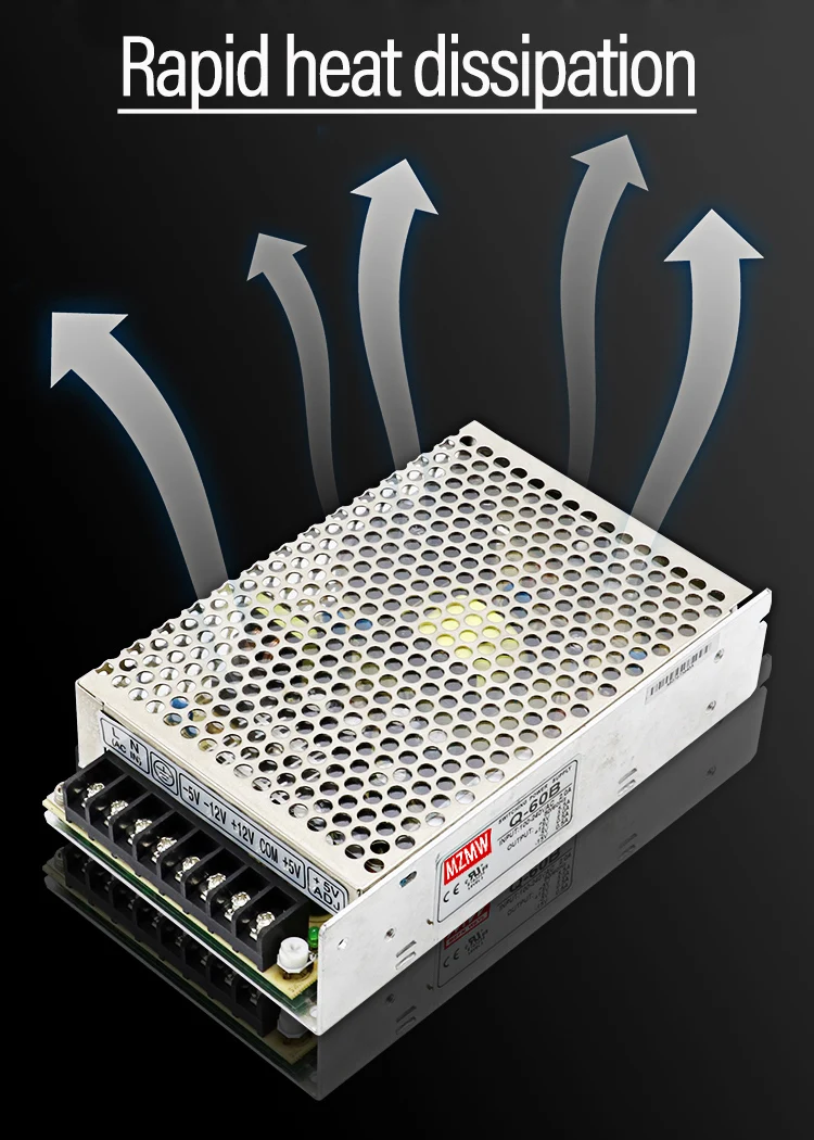 MZMW 60W Quad Output Power Supply 5V 12V 24V -5V -12V Four Way AC to DC SMPS Q-60B Q-60C Q-60D For Led Strip Driver Transformer
