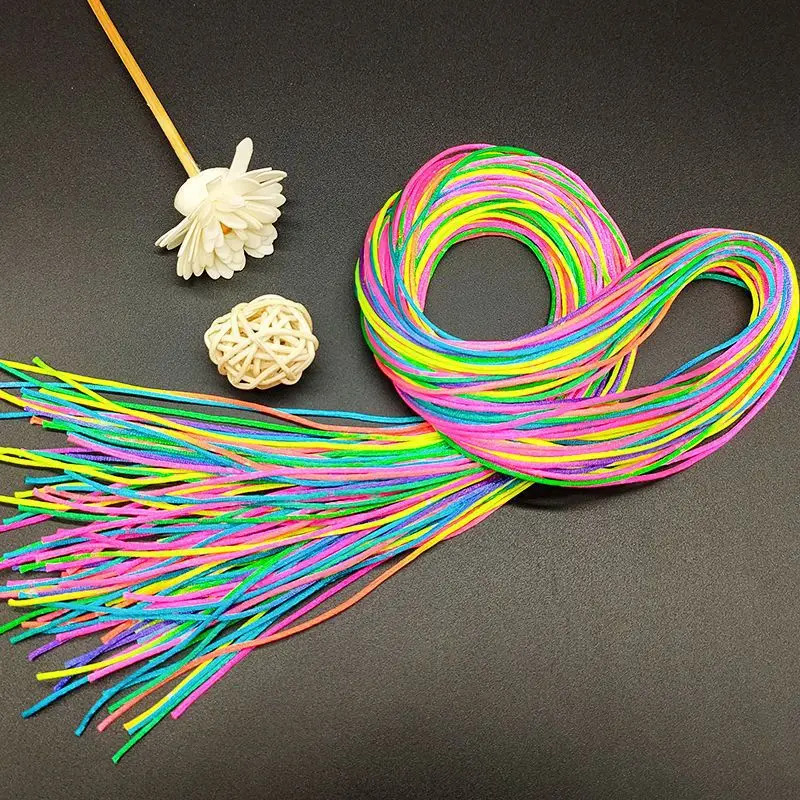 4-30Pcs 90CM Gradient Colorful Rope Tie Hair Women Dirty Braid Hair Rope Hip Hop Headband Kids Children's Ribbon Styling Braider 2