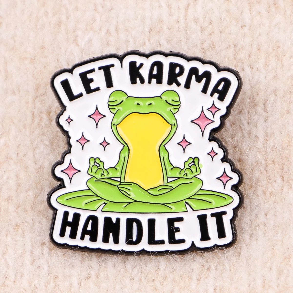 Funny Frog Karma Enamel Pin 5