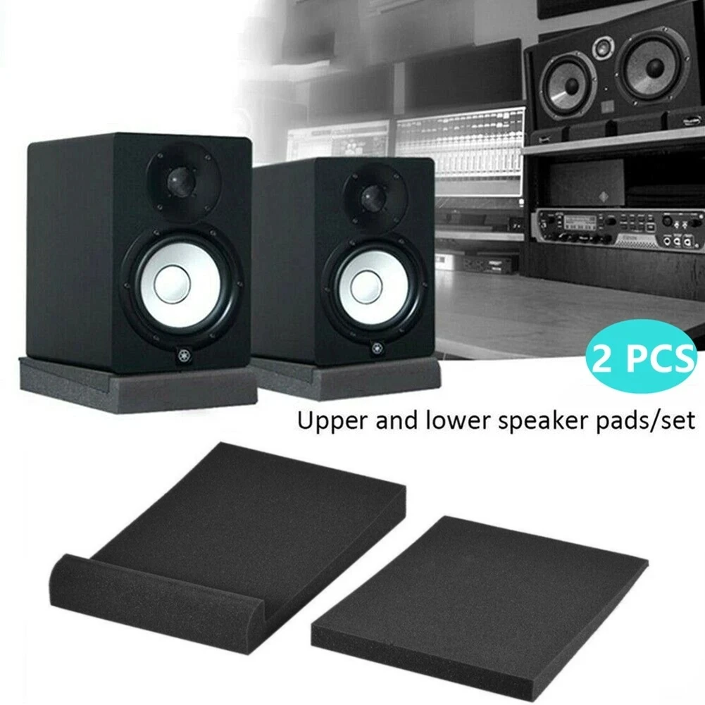 Soundproof Isolation Pads 1pair 30x20x4.5cm Sponge Studio Monitor Speaker Acoustic Isolation Foam High Density