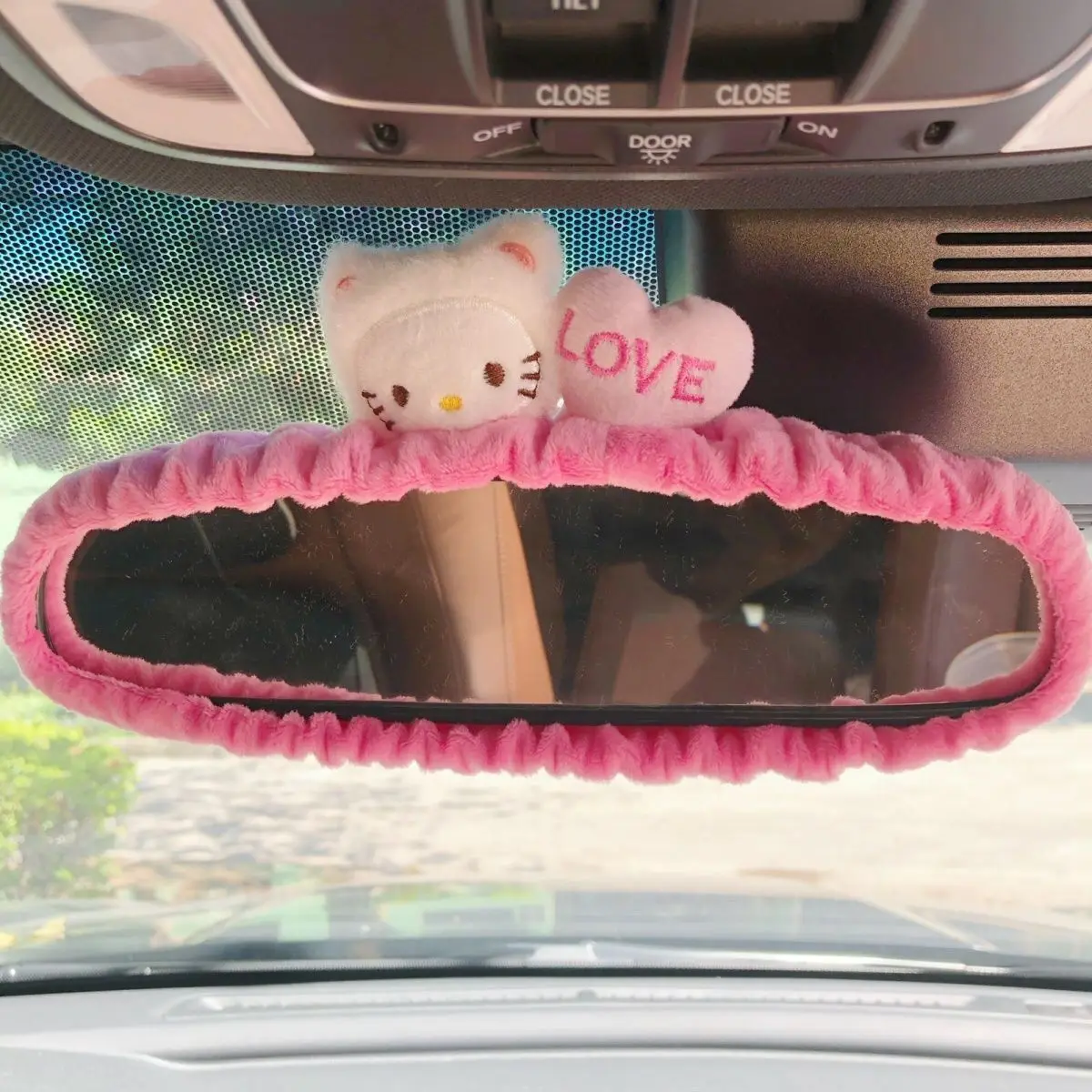 Car Rearview Mirror Hanging Accessories Cat Rabbit Cartoon Figure
