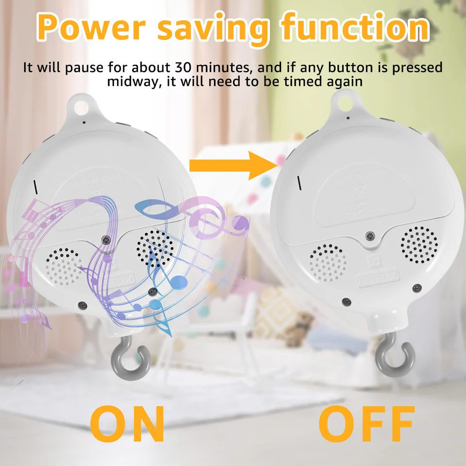 Boîte à Musique Mobile Rotative Pour Enfant, 3 Modes, Boîte à Musique Automatique | 24 Berceuses De Piano Pour Berceau, Fixation Mobile, Contrôle Du Volume, Boîte à Musique Rotative Mobile Pour