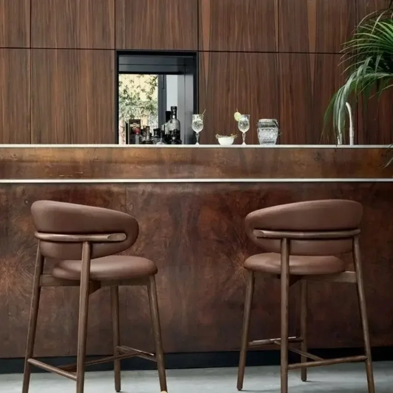 Canterbury Solid Wood High Bar Chairs 3