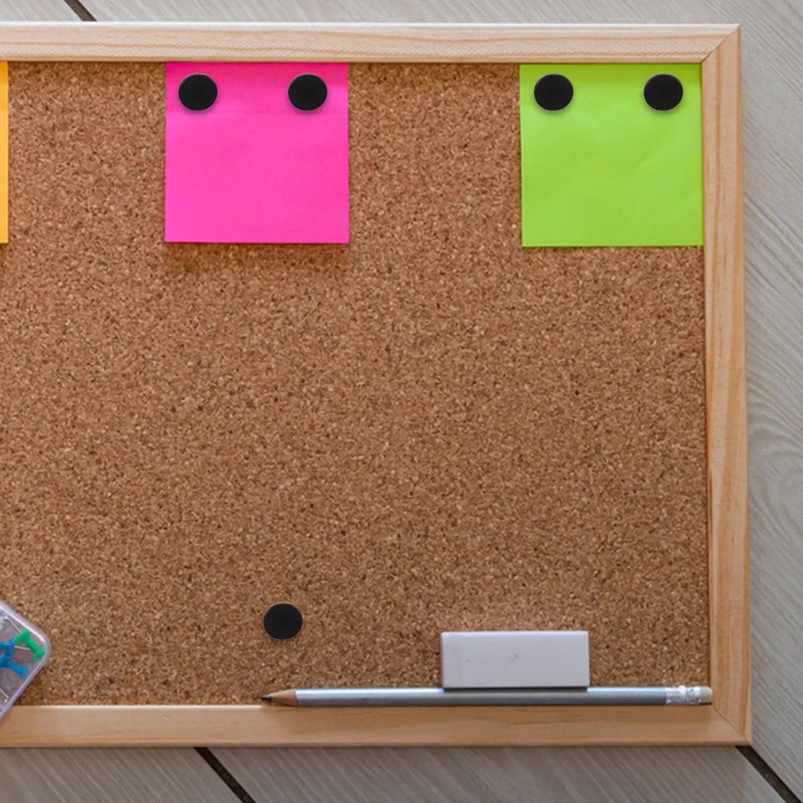 100개 나무 푸시핀, 플랫 헤드 천연 나무 핀, 사진 홀더, 메모, 벽 장식, DIY 공예, 사무용품, 코르크 보드용