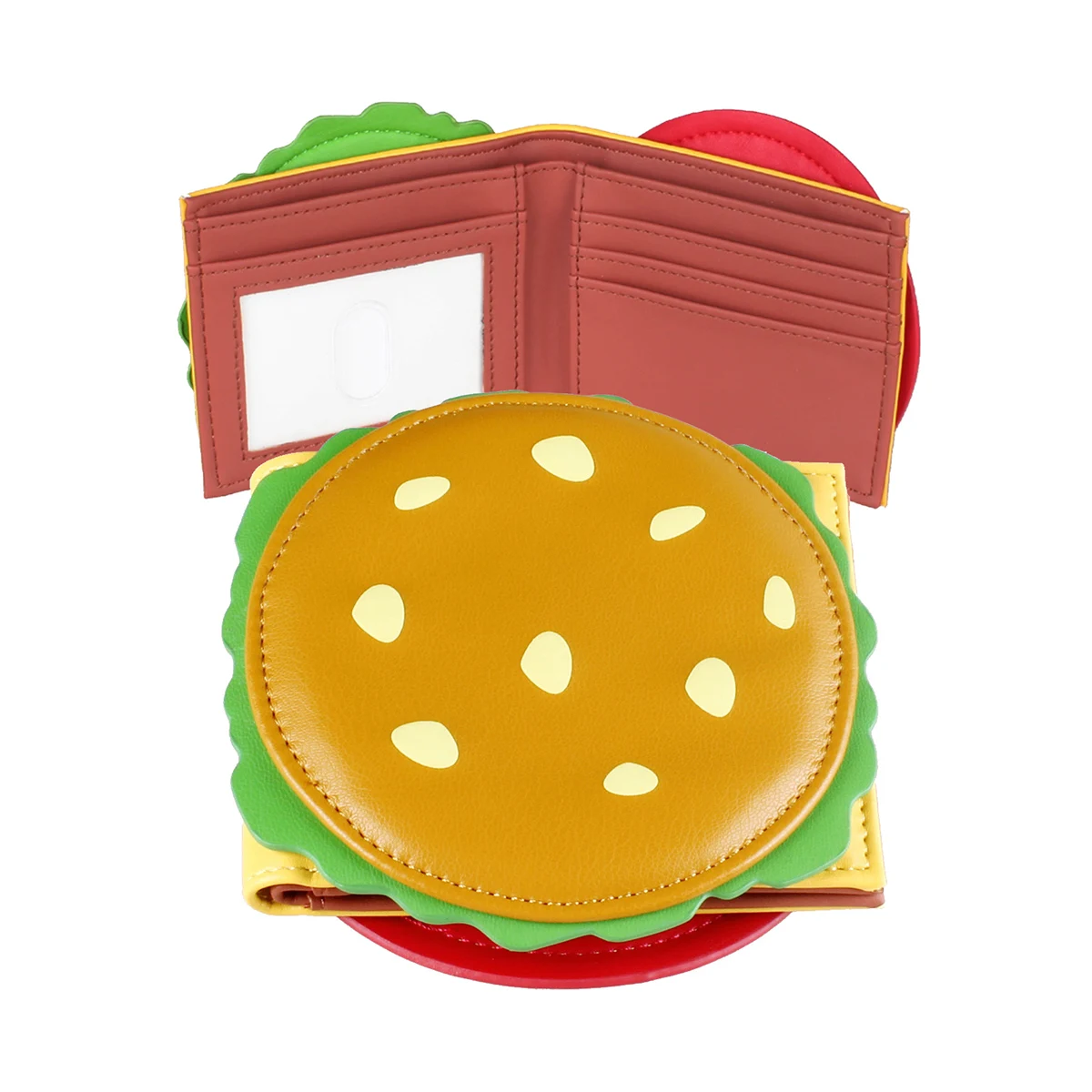 3D Burger Foldable Wallet Fashion Individual Card Holder ID Seat Money Clip