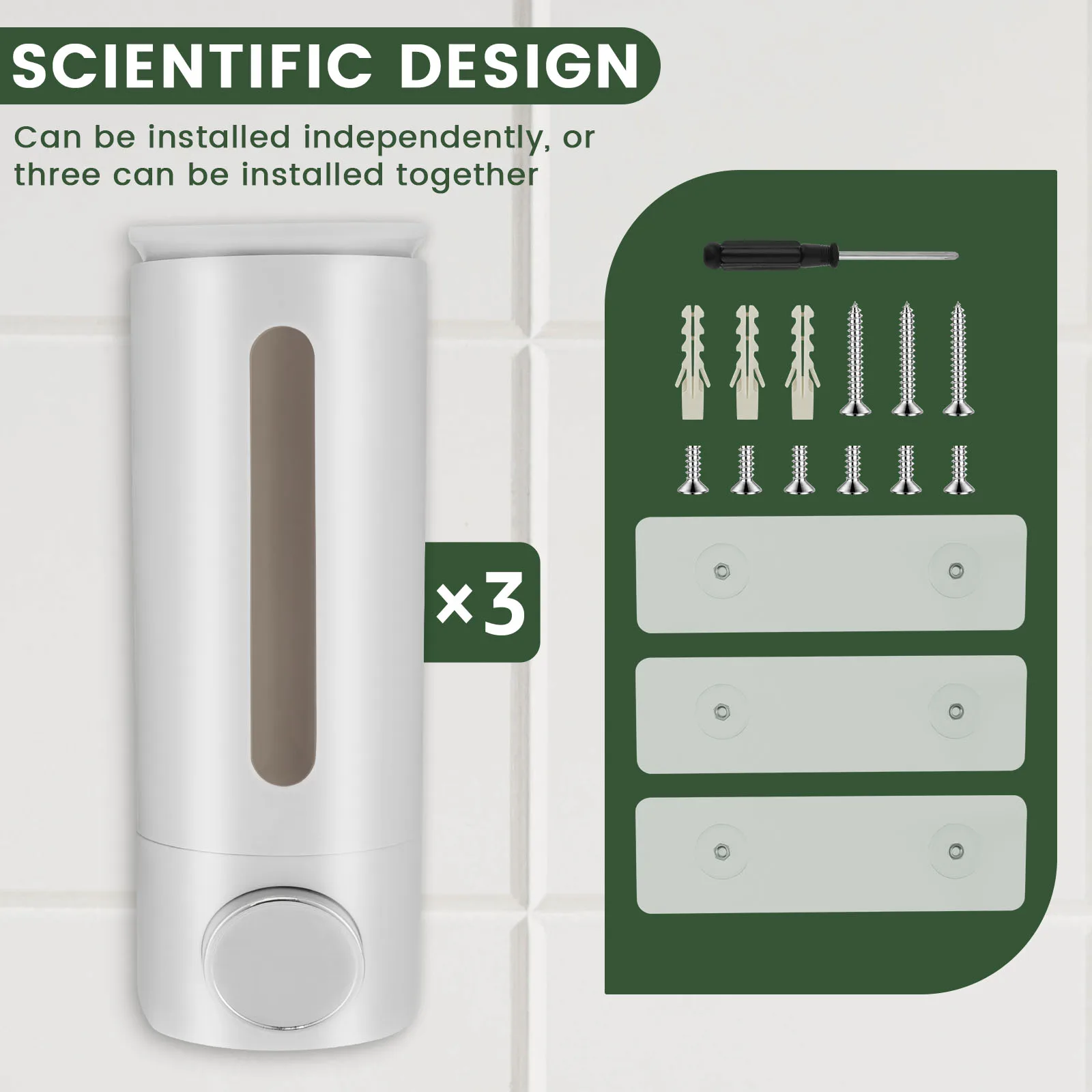 Wall Mounted ABS Bathroom Soap Dispenser