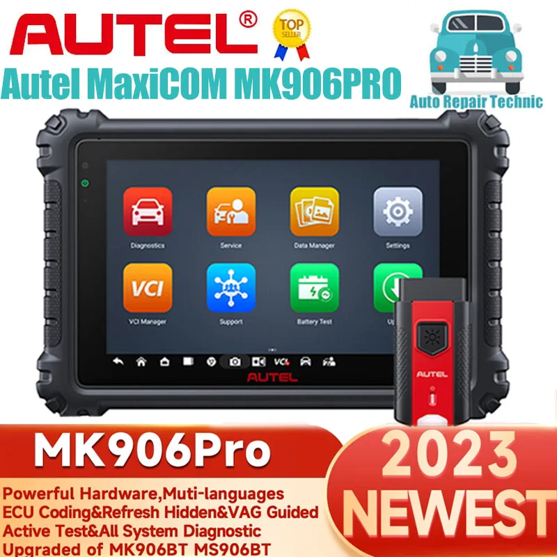 

Newest Autel MaxiCOM MK906PRO Diagnostic Tool MK906 Pro CAN FD DoIP OBD2 Auto Car Scanner ECU Coding 36+Service All System