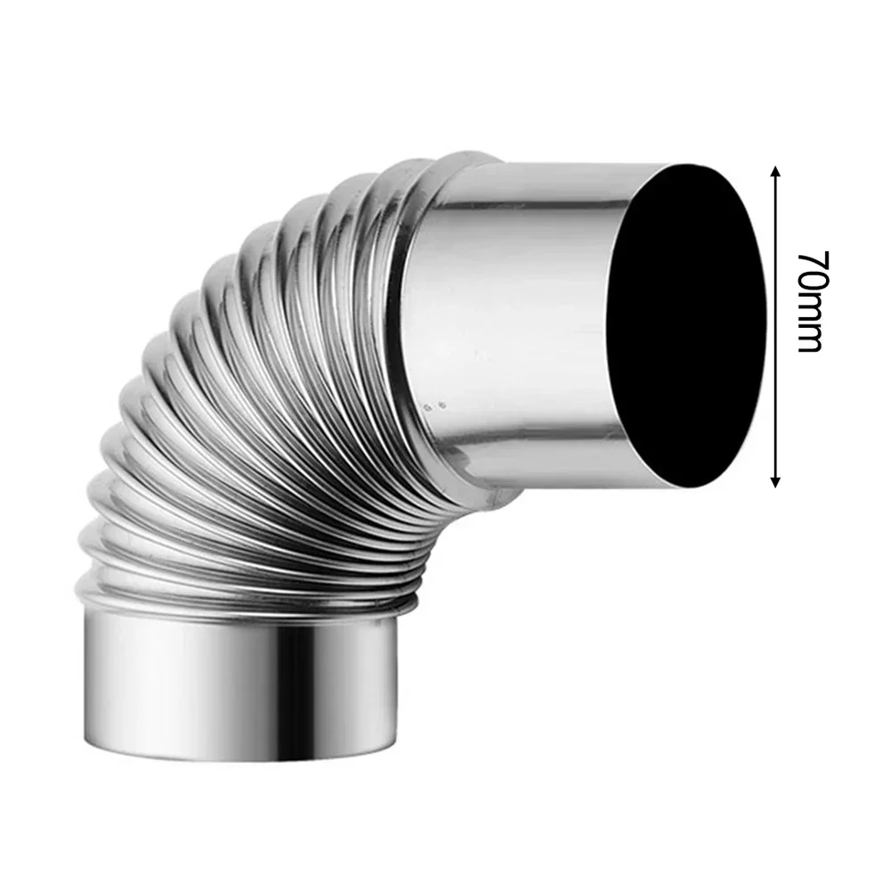 Stainless Steel Stove Flue Pipe Elbow Chimney Liner Bend Stove Pipe Elbow Chimney Flue Gas Heater Exhaust