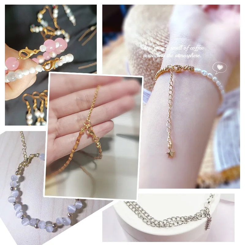 4 6 8mm Kc Gold Alloy Jewelry Open Jump Rings Set Accessory Kit For DIY Bracelet Necklace Chain Making Connection Accessories - 4