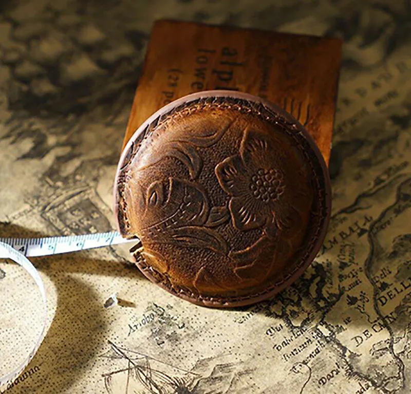 

1Pcs 1.5M/60Inch Sewing Tape Measure Made of Pure Leather Cowhide for Fabrics, Tailors, Medical Measurement, Tape, Double-Sided