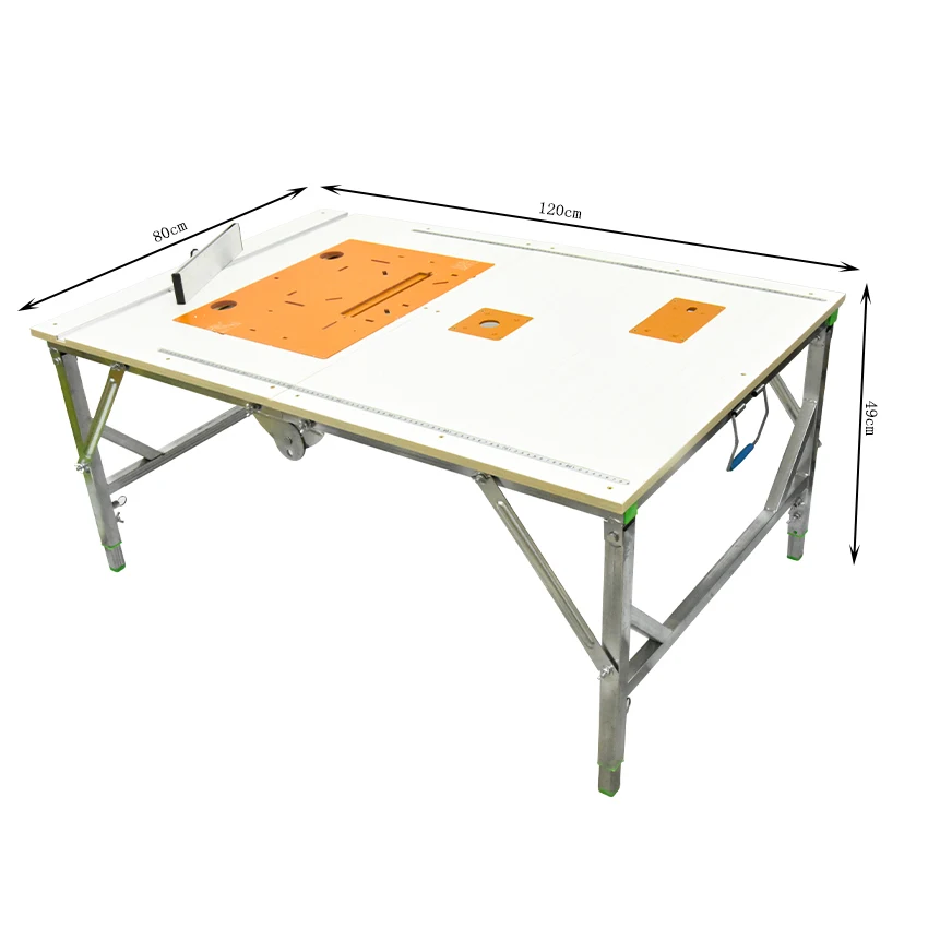 Multifunktionale Holzbearbeitungswerkbank Kleine Säge Tisch Tragbare Falten Sah Tisch Dekoration DIY Folding Werkbank (80*120cm)