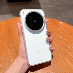 Luxury Transparent Shockproof Armor Case with Metal Lens Frame Protection for OPPO Find X8Pro (White)