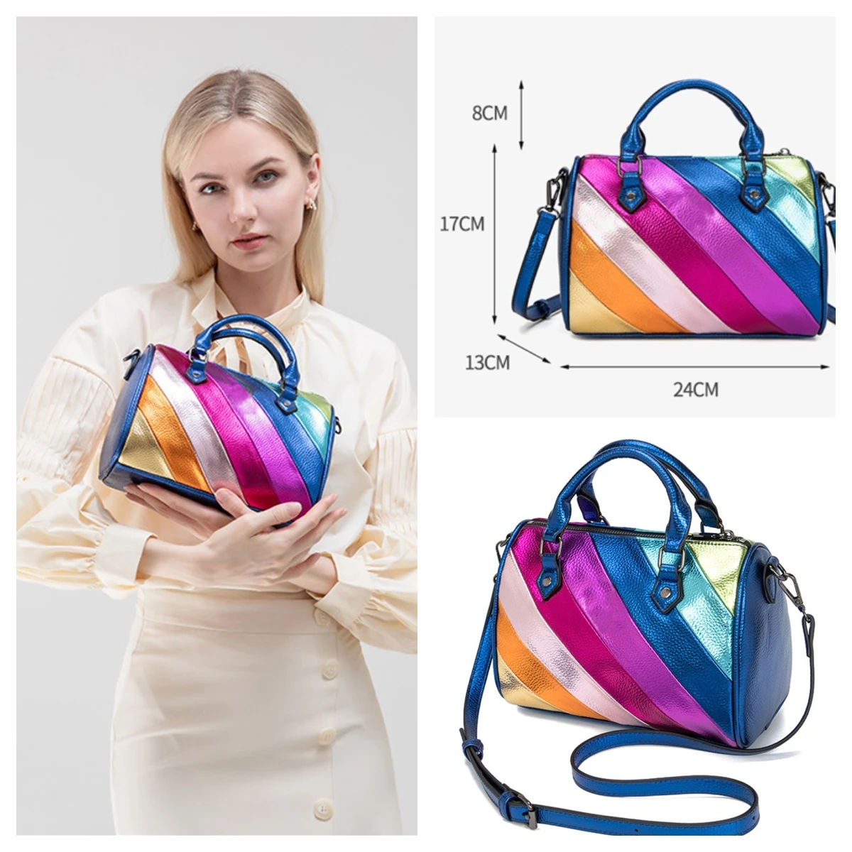 

2024 New Multi-functional Crossbody Portable Eagle Head BagKURT GEIGER Eagle Head Bag, Fashionable Explosive Contrasting Rainbow