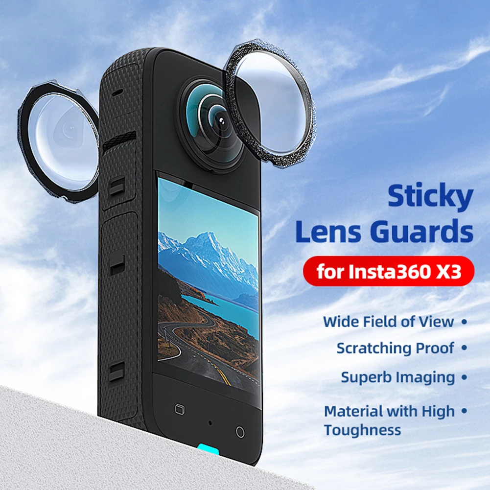 For Insta360 X3 Sticky Lens Guards Dual-Lens 360 Mod For Insta 360 X3  Protector Cover Camera Accessories New Anti-Scratch - AliExpress