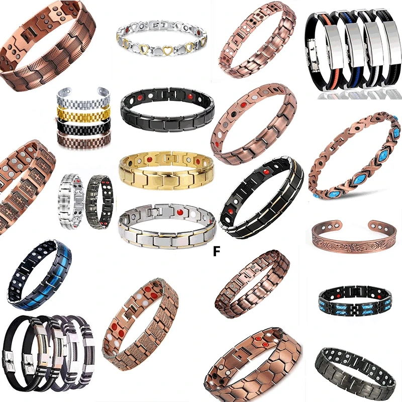 Bracciale In Rame Magnetico Con Magneti Extra Forti 1200 Gauss Per Gioielli Donna 19.5CM / 10MM Per Artrite Sollievo Dal Dolore Prime Magnet Terapia E Bracciali Antidolorifici Aumento Dell'energia - Foto 7