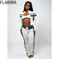 Flarora Patchwork 3‑Piece Autumn Street Tracksuit