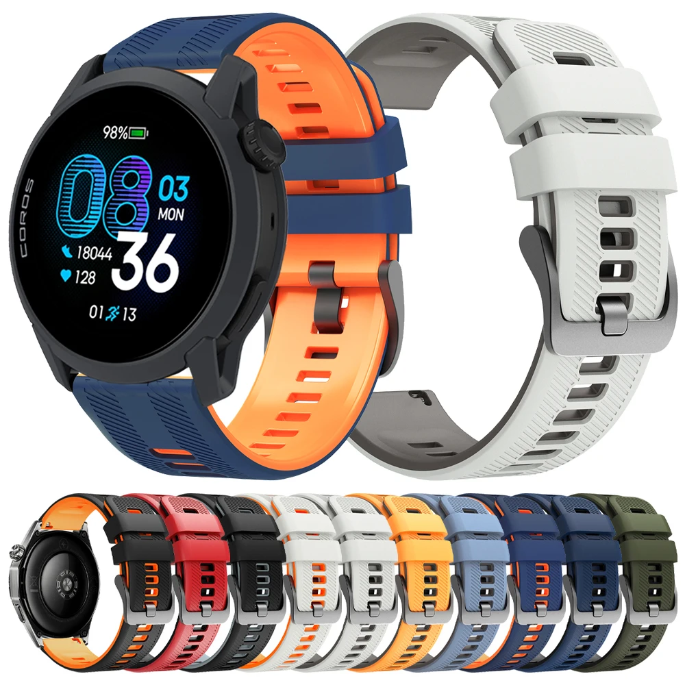 22mm Silicone Sports Watch Strap Replacement Bracelet - Universal Fit