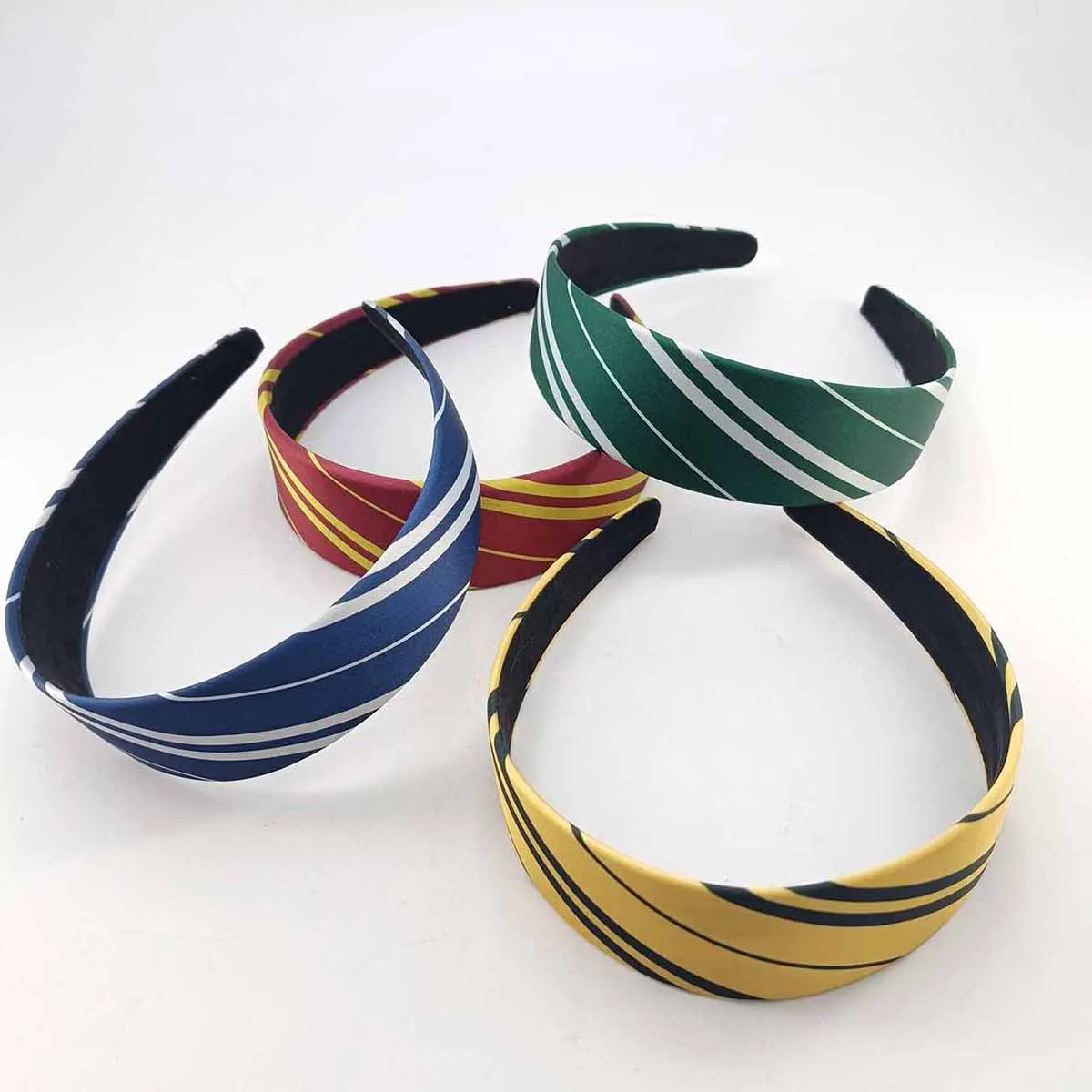 1PCS Magic College Wizard Slytherin Kostüm Cosplay Stil Vintage Haar Hoop Gestreiften Mädchen Seide Stirnband Zubehör