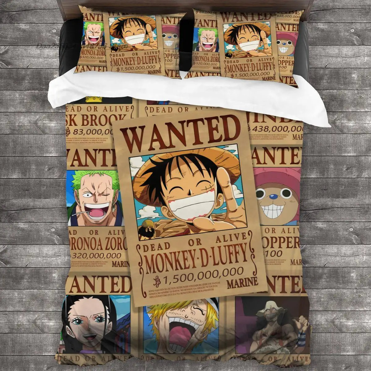 ONE PIECE Bedding Set Single Twin Full Queen King Size Bed Set Aldult Kid Bedroom Duvetcover Sets Print Anime conjunto de cama 3