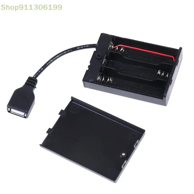 1pcs 3*AA 65x45x15mm Battery Case USB Port Building Blocks LED Light Kit Switch