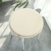 Concise Solid Colour Round Cushion Non-slip Sponge Small Round Stool Rattan Chair Bar Stool Cushion Long 3