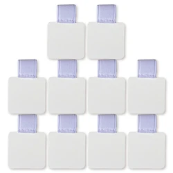 10-Pack Self-Adhesive PU Leather Elastic Pen Loop Holders (10PCS White)