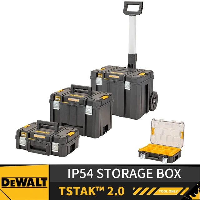 Dewalt TSTAK 2.0 Tool BOX Series Freely Stack Combine Include Suitcases  Larger Capacity Boxes Trolleys Compatible with TSTAK 1.0