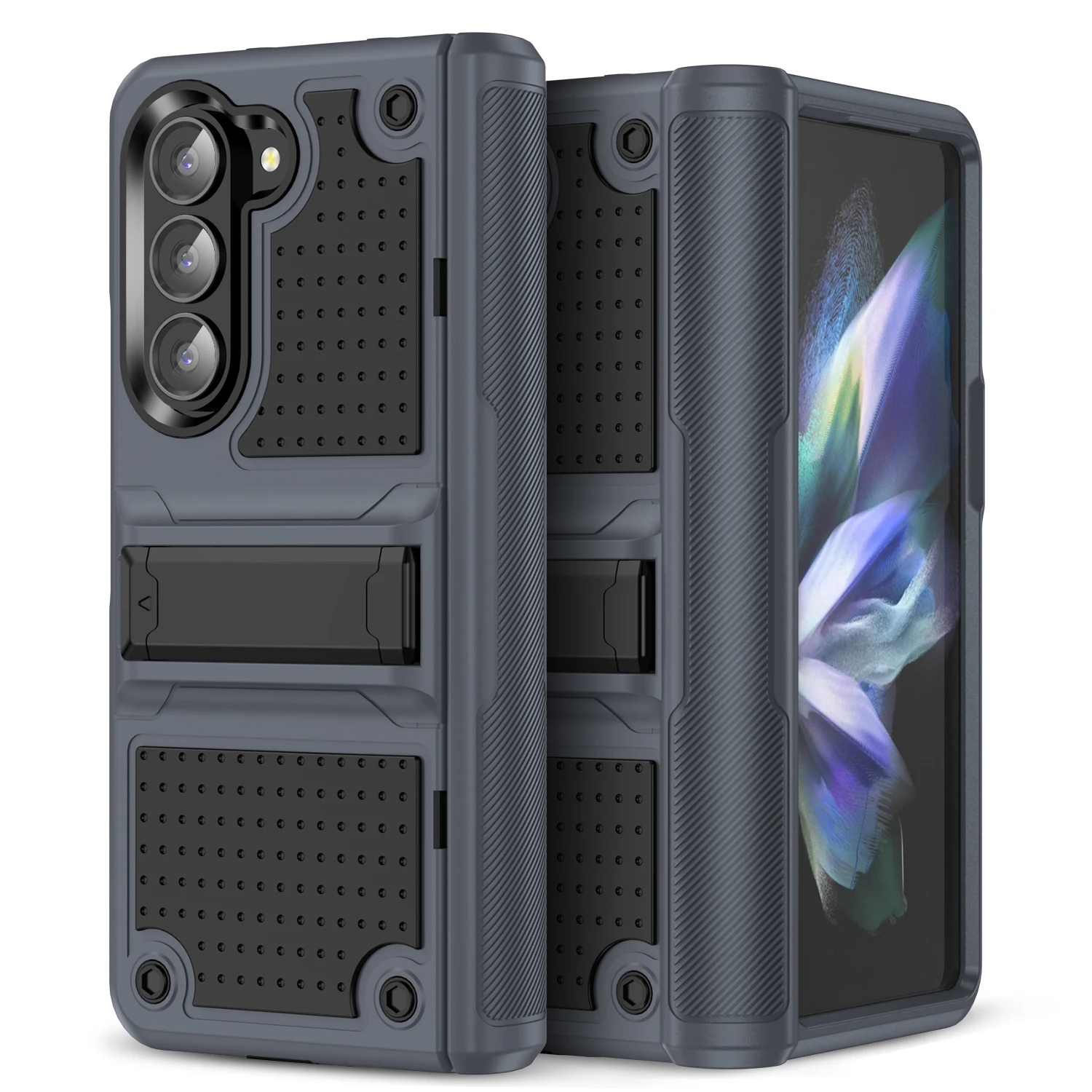 Armour-Z Shockproof Dust Resistant Hinge Protection Kickstand Case for Samsung Galaxy Z Fold 5