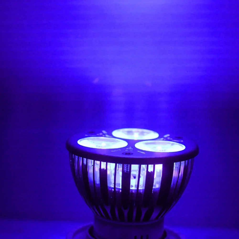 LED Bulb Lamp 3W 85-265V/12V E27/GU10/MR16 energy-saving UV Ultraviolet Light For Home Bedroom uv flashlight black light bulbs uv curing lamp uv disinfection lamp uv sterilization lamp black light bar uv phototherapy lamp tanning lamp uv led strip light