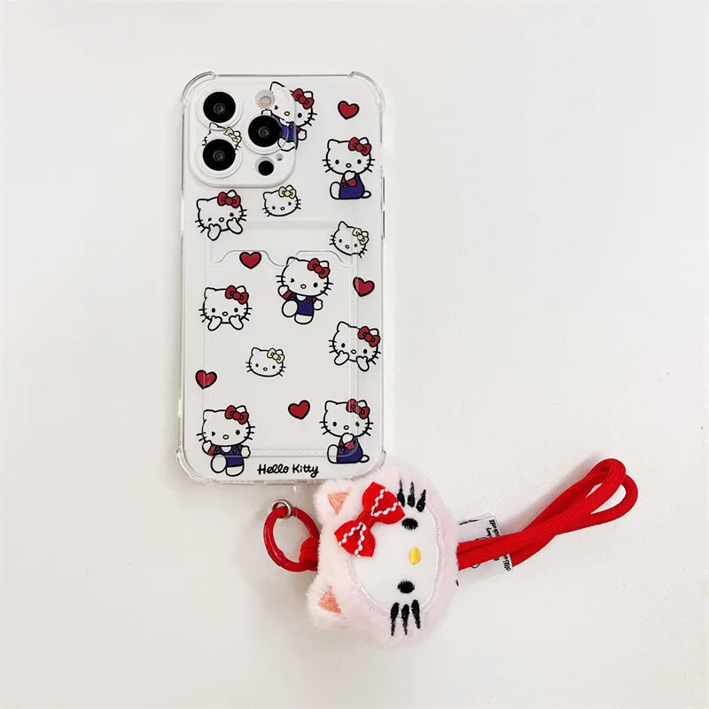 thumbnail image 1 of Funda de teléfono de Hello Kitty Sanrio para iPhone 15, 14, 13, 12, 11 Pro Max, funda suave de dibujos animados, 1 of 5