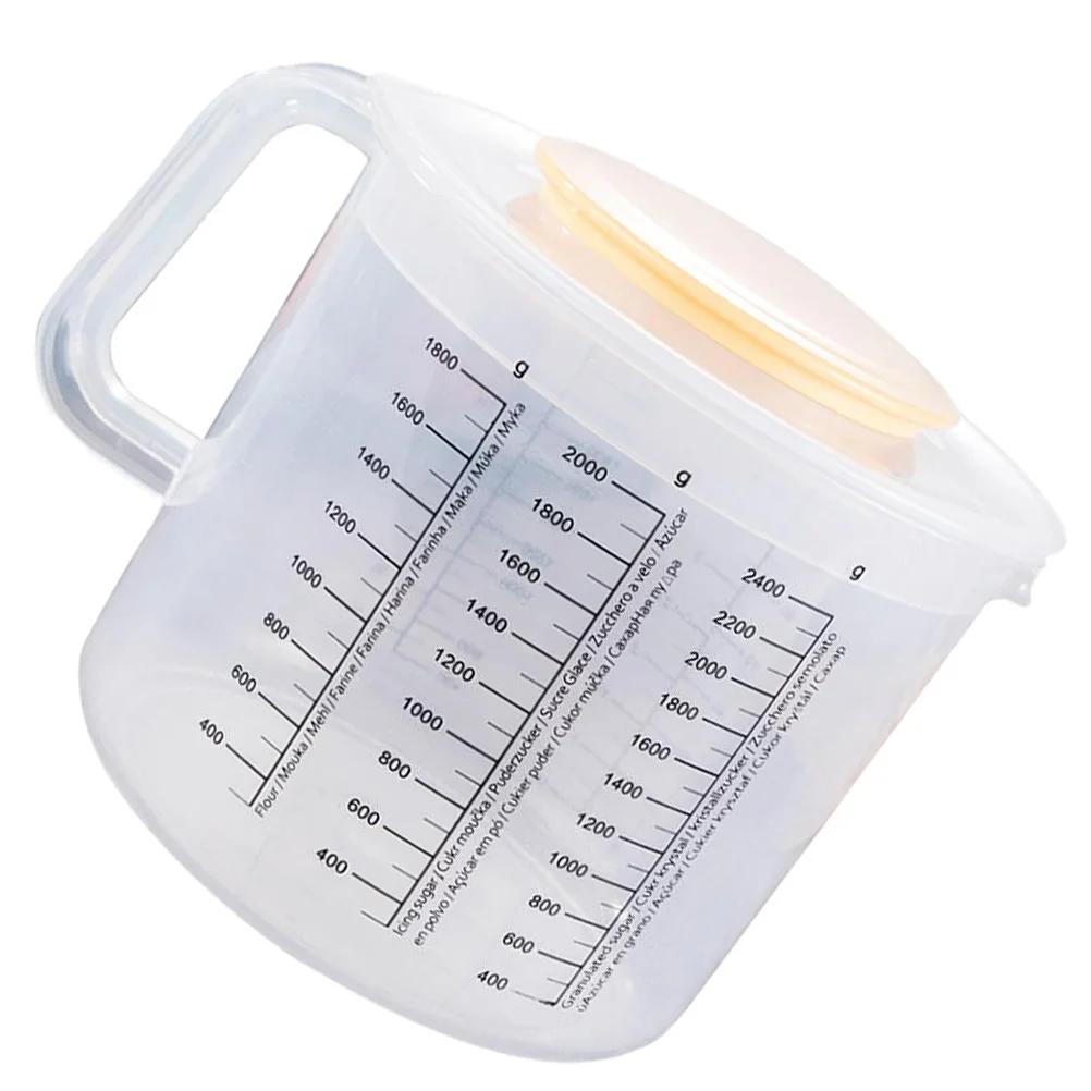 

1 Pc 25L Practical Baking Lid Measure Cup Household Scale Mixing Bowl (White)
